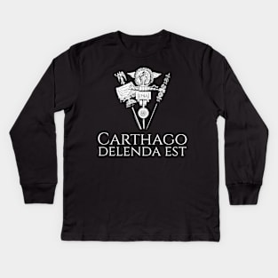 Carthago Delenda Est - Ancient Roman Legionary Standard Kids Long Sleeve T-Shirt